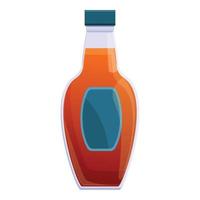 ícone de garrafa de bar de bourbon, estilo cartoon vetor