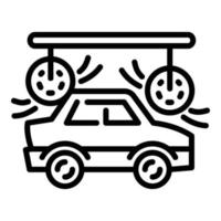 ícone de lavagem de carros, estilo de estrutura de tópicos vetor