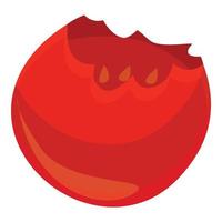 ícone de desperdício de tomate, estilo cartoon vetor