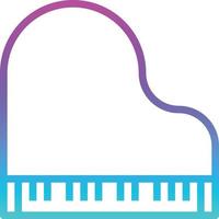 instrumento musical de música de piano - ícone de gradiente vetor