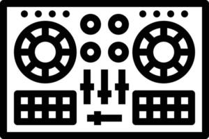 instrumento musical de música de controlador de dj - ícone de estrutura de tópicos vetor