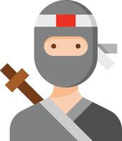 ninja assassino ladrão avatar japão - ícone plano vetor
