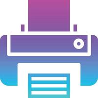 acessório de computador de papel de impressão de impressora - ícone sólido gradiente vetor