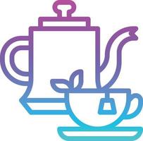 chá café quente café restaurante - ícone gradiente vetor