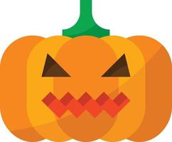 decoração de iluminação de cabeça de abóbora halloween - ícone plano vetor