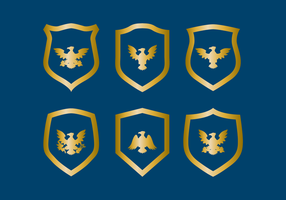 Vector águia selo do emblema