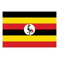 vetor de desenhos animados de ícone de bandeira plana de Uganda. heróis ficam