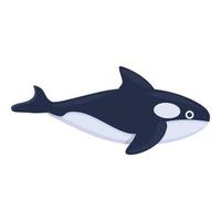 ícone da baleia assassina do Pacífico, estilo cartoon vetor