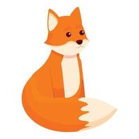 ícone de raposa selvagem, estilo cartoon vetor