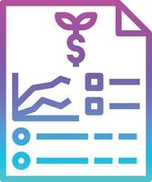 plano de gráfico de crescimento de estatística de investimento - ícone de gradiente vetor