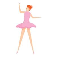 ícone de desempenho de dançarina bailarina, estilo cartoon vetor