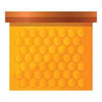 ícone de moldura de mel, estilo cartoon vetor