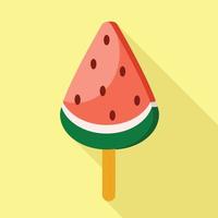 ícone de picolé de melancia, estilo simples vetor