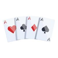 vetor de desenho de ícone de pôquer de cartão. mesa de cassino
