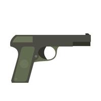 ícone plano de pistola vetor