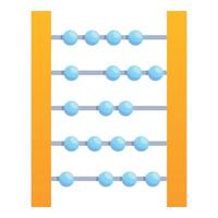 ícone de ábaco contábil, estilo cartoon vetor