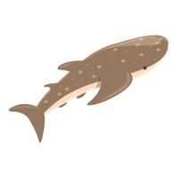 vetor de desenhos animados de ícone de tubarão-baleia. peixe mar