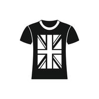 camiseta com o ícone da bandeira britânica, estilo simples vetor