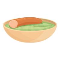 vetor de desenhos animados de ícone de sopa de cozinha holandesa. tábua de alimentação