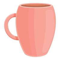 ícone de xícara de aroma de café com leite, estilo cartoon vetor