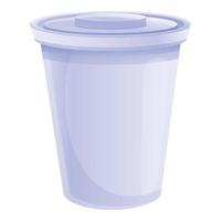 ícone de xícara de café de plástico, estilo cartoon vetor