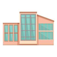 vetor de desenhos animados do ícone villa telhado. Construção de casas