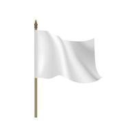 bandeira branca balançando ao vento vetor