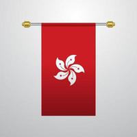 bandeira pendurada em Hong Kong vetor