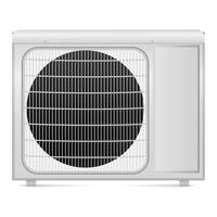 ícone de condicionador de ventilador ao ar livre, estilo realista vetor