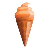 cone de sorvete de cone, estilo cartoon vetor