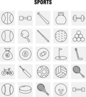ícone de linha de esportes para impressão na web e kit uxui móvel, como vetor de pacote de pictograma de críquete de bastão de beisebol taco de beisebol esportivo morcego de críquete
