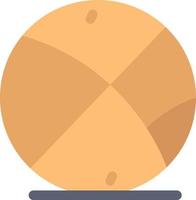 modelo de banner de ícone de vetor de ícone de cor plana de educação de jogo de bola de basquete