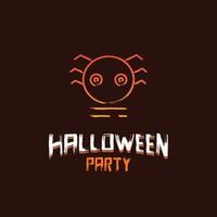 design de festa de halloween com vetor de fundo marrom escuro