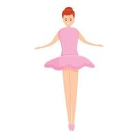 ícone do ginásio de bailarina, estilo cartoon vetor