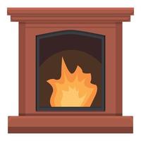 vetor de desenhos animados de ícone de forno de casa. queima de fogo