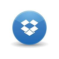 ícone de armazenamento em nuvem dropbox, estilo simples vetor