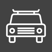 ícone invertido de linha de táxi vetor