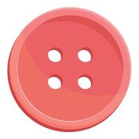 ícone de botão de roupas vermelhas, estilo cartoon vetor