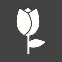 linha de tulipa ícone invertido vetor