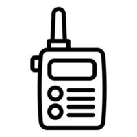ícone walkie talkie, estilo de estrutura de tópicos vetor