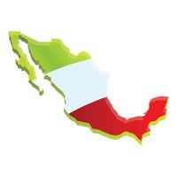 ícone do país do méxico, estilo cartoon vetor