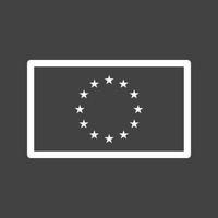 ícone invertido da linha da união europeia vetor
