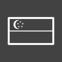 ícone invertido da linha de singapura vetor