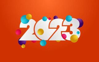 2027 símbolos de feliz ano novo. novo design de tipografia do ano 2023. ilustração de logotipo de números de 2023 vetor