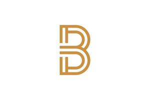logotipo monoline b exclusivo vetor
