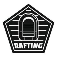 logotipo de rafting, estilo simples vetor