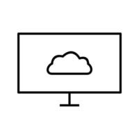 ícone de vetor de sistema de nuvem exclusivo