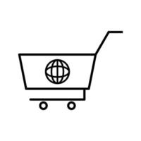 ícone de vetor de compras global exclusivo