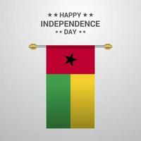 dia da independência da guiné bissau fundo de bandeira pendurado vetor