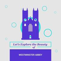 vamos explorar a beleza da abadia de westminster, londres, reino unido, marcos nacionais vetor